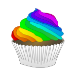 Rainbow cupcake