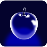 Crystal apple vector drawing