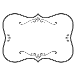 Black And white flourish frame