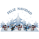 Vector image of Merry Christmas card in Spanish