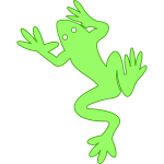 Frog outline vector