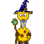 Vector graphics of magician giraffe