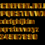 Gold Block Letters