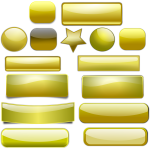 Golden Buttons Vector Set