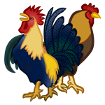 Two roosters