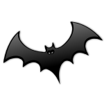 Gray bat silhouette vector image