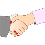 Handshake with Black Outline