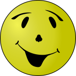 Vector clip art of grinning yellow smiley