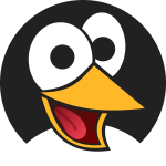 Penguin laughing vector graphics