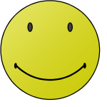 Enjoying smiley vector illustration