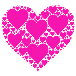 Hearts In Heart magenta