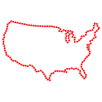 Hearts United States Map