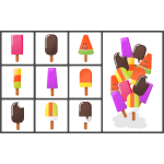 Different ice creams set