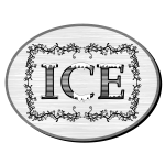 Victorian style ice sign vector image