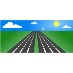 Vector illustration of open road