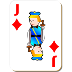 Jack of Diamonds gaming card vector illustration