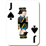 Jack of Spades gaming card vector clip art