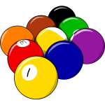 Vector illustration of pool balls