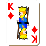 King of Diamonds gaming card vector image