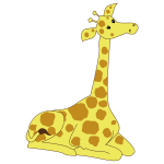 Sitting giraffe