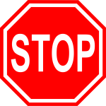 Stop signal vector road sign