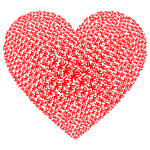 Love Heart Word Cloud Red