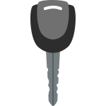 Black and grey vector image of car door key