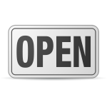 Open sign vector clip art