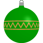 Patterned green bauble