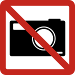 No picture taking square sign vector graphics