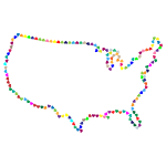 Prismatic Hearts United States Map