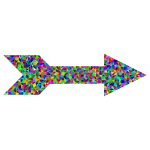 Prismatic Low Poly Arrow