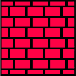 Pink brick wall vector illustration