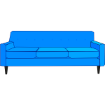 Blue sofa