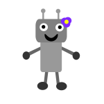 Girly robot vector image