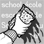 Drawing of blackboard cleaning sponge