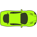 Bright green racing car vector illustration