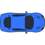 Dark blue racing car vector illustration