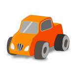 Simple toy car truck vector image