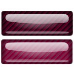 Two stripped crimson squares vector graphics