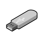 USB thumb drive 2 vector drawing