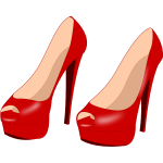 Glossy red stilettos