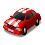 Vector clip art of sports vehicle