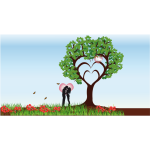 Tree of love vector image