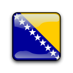 Bosnia and Herzegovina flag button