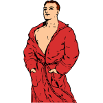 Bathrobe man