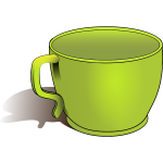 Green cup vector image