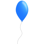 Blue color balloon vector image