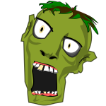 Zombie head vector image