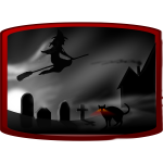 Dark spooky landscape vector image